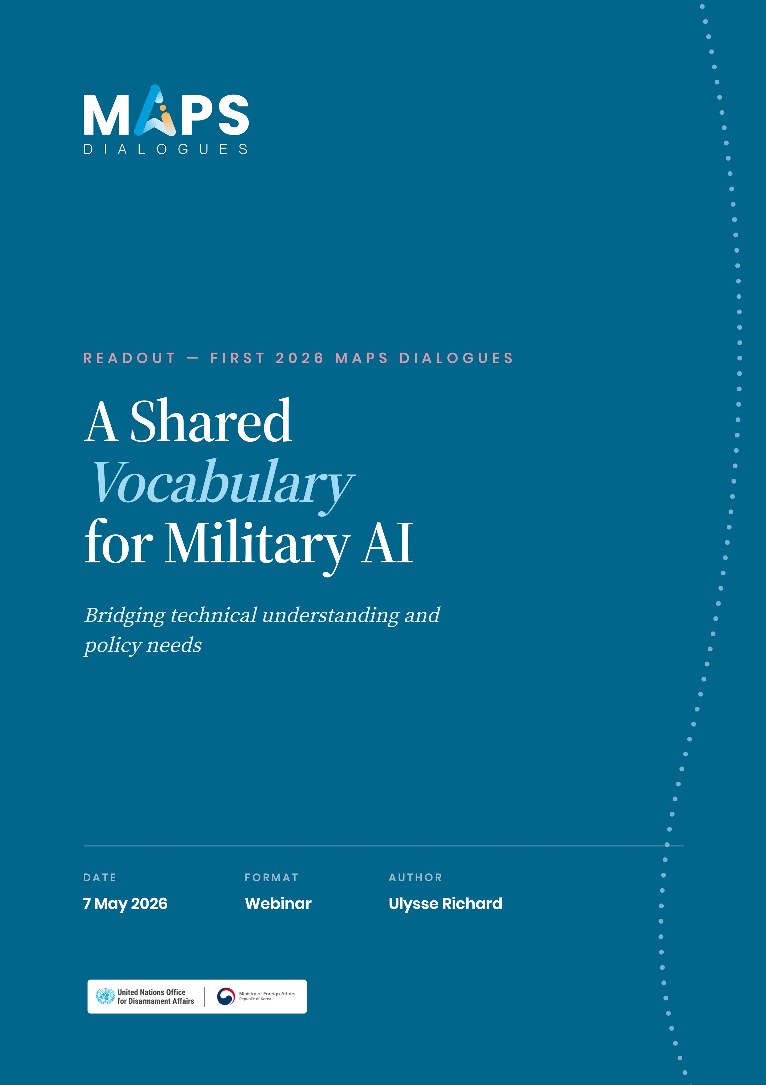 Readout cover for A Shared Vocabulary for Military AI